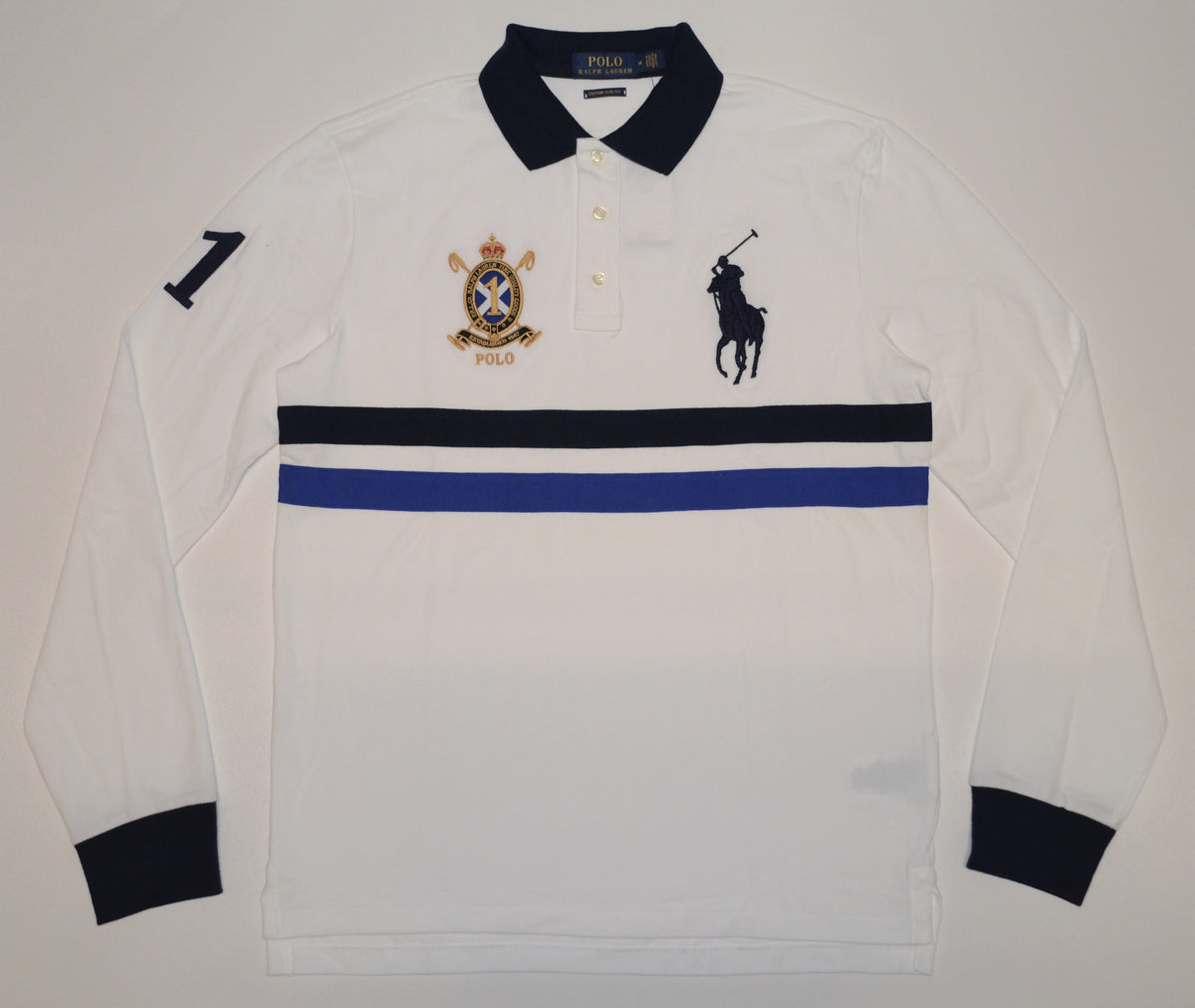 Polo Ralph Lauren Big Pony Longsleeve Mesh Polo Shirt Custom Slim Fit