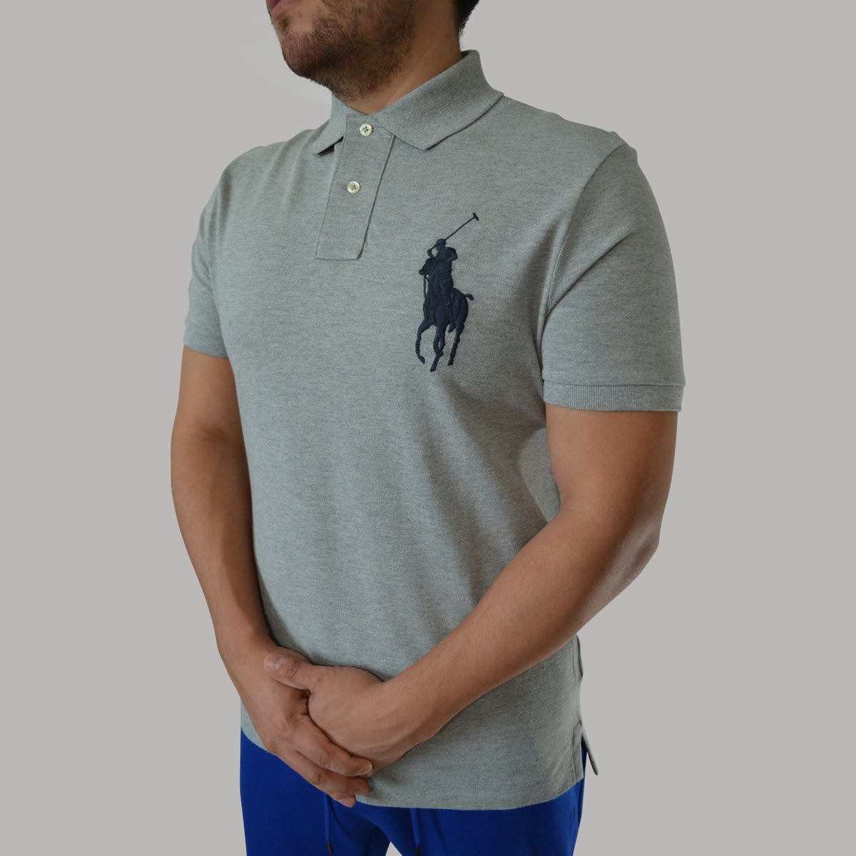 Men's Ralph Lauren Big Pony Mesh Polo Shirt Custom Slim Fit