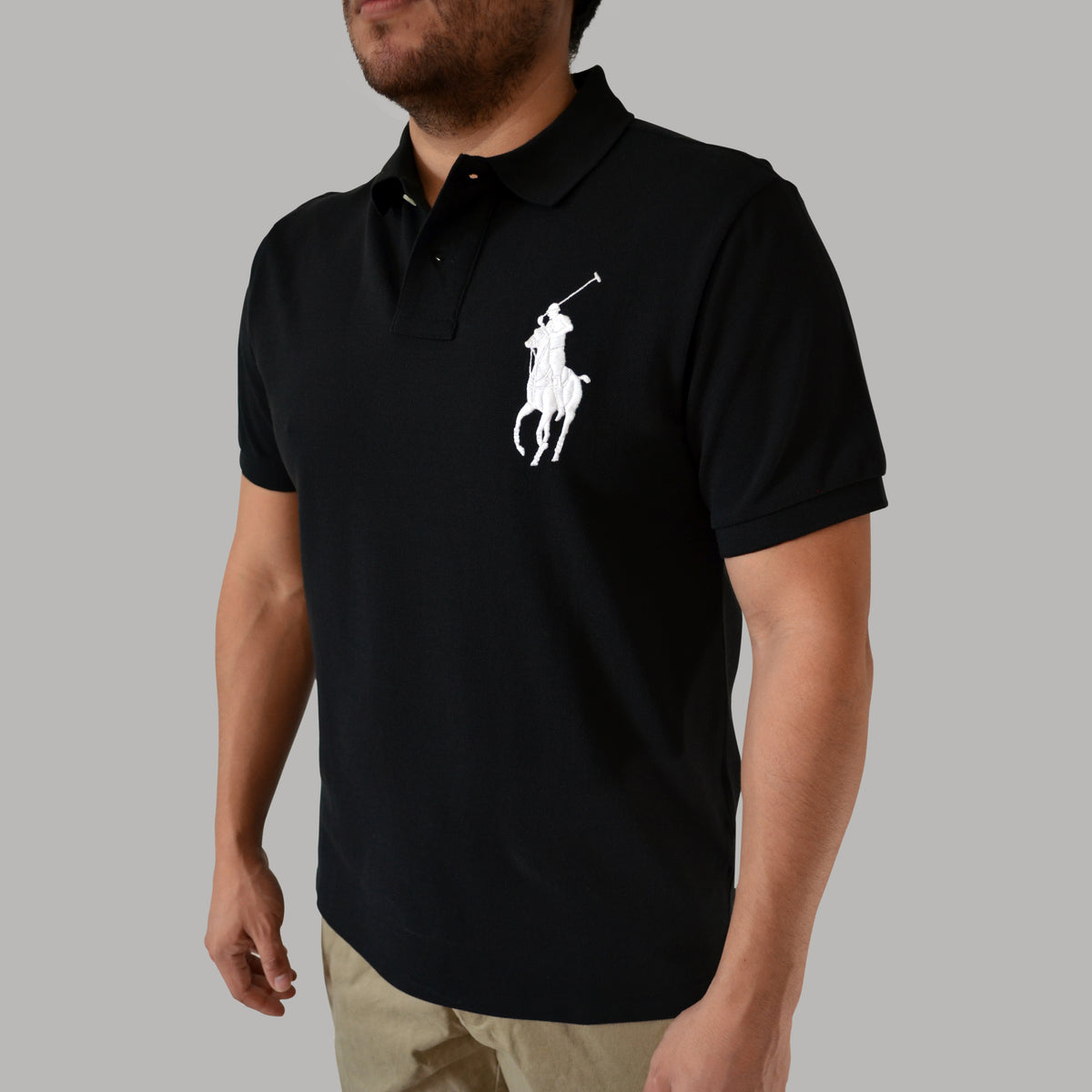 Men's Ralph Lauren Big Pony Mesh Polo Shirt Custom Slim Fit