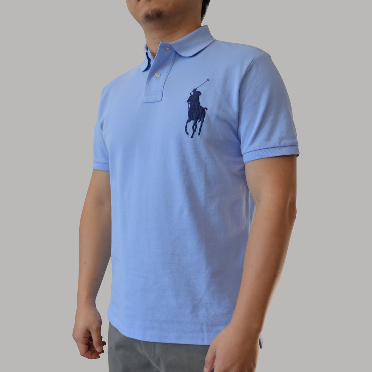 Men's Ralph Lauren Big Pony Mesh Polo Shirt Custom Slim Fit