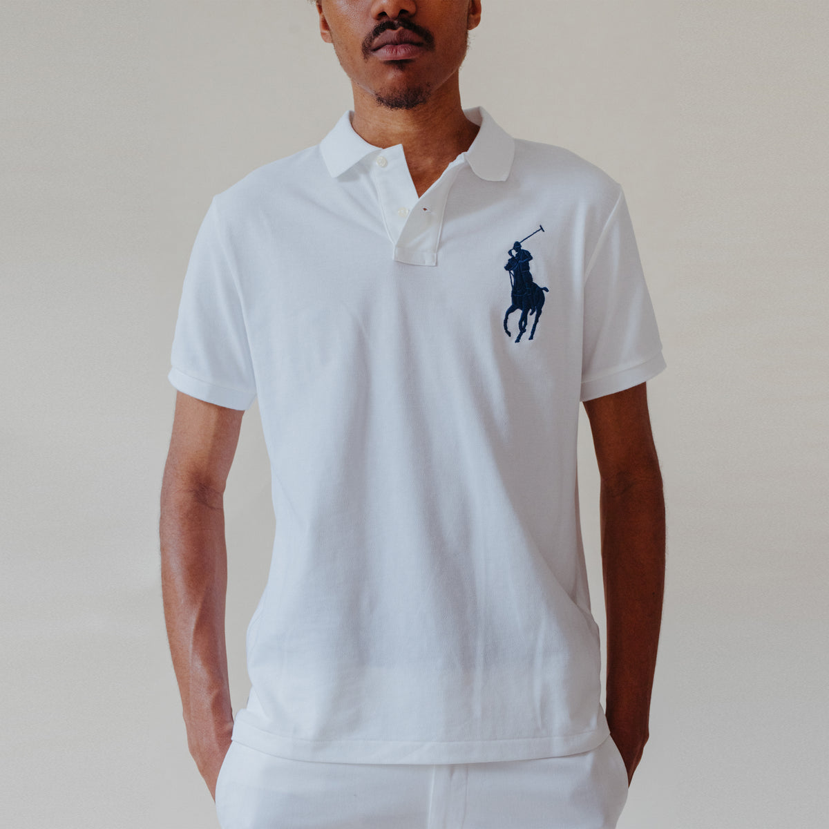 Men's Ralph Lauren Big Pony Mesh Polo Shirt Custom Slim Fit